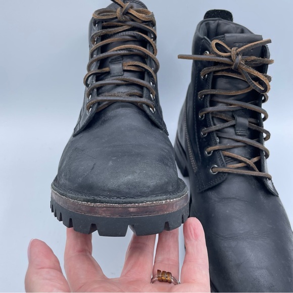 Frye Men’s Mid-Calf Boots Black 9 - Picture 9 of 16